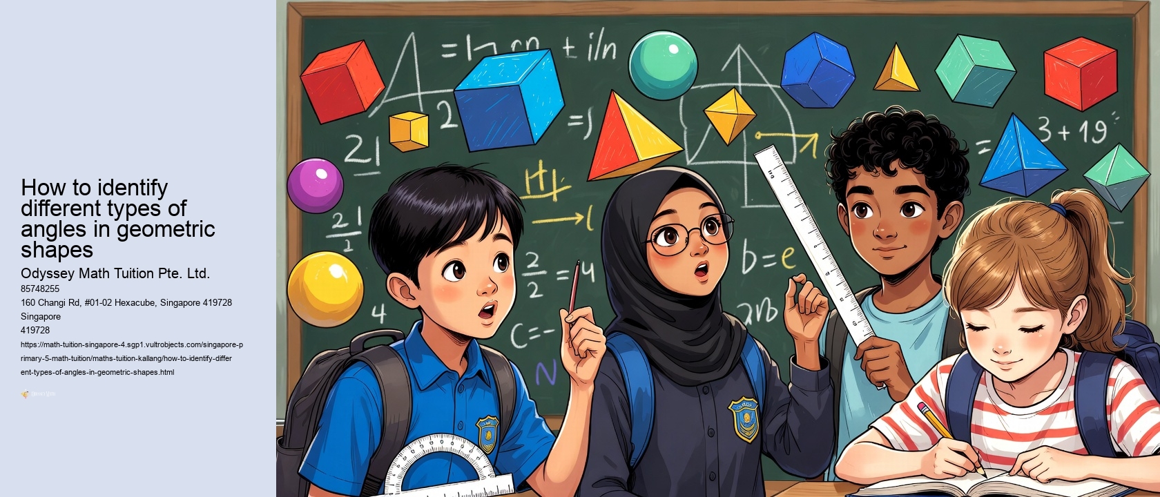 How to identify different types of angles in geometric shapes